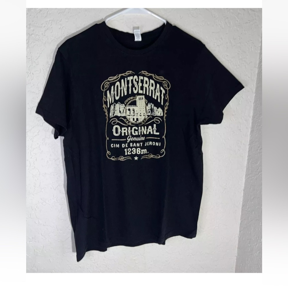 Roly Men’s Montserrat Original Black Cotton  T-Shirt Size Large